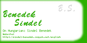 benedek sindel business card